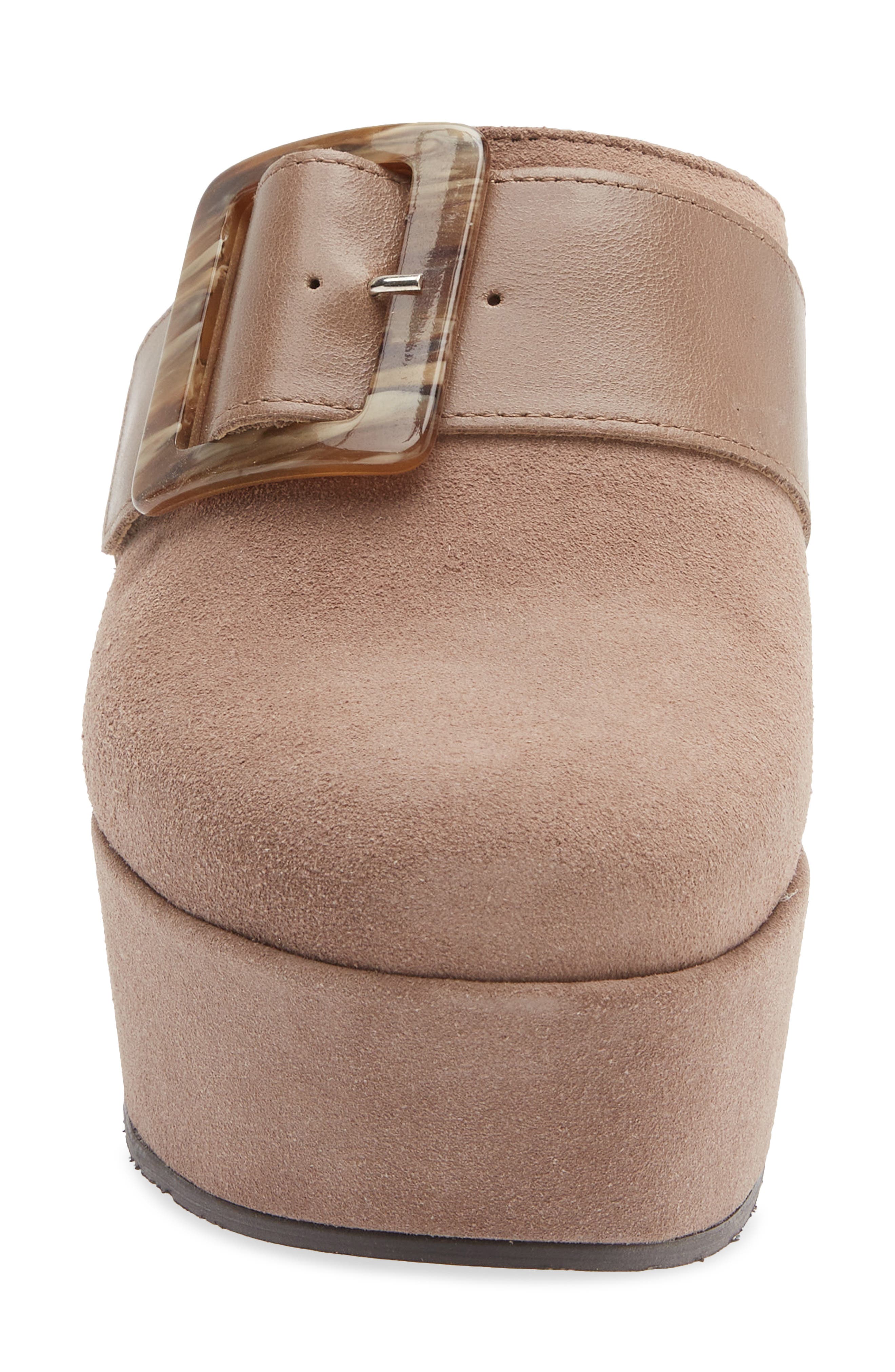Jules Buckle Platform Clog, Alternate, color, TORTORA SUEDE
