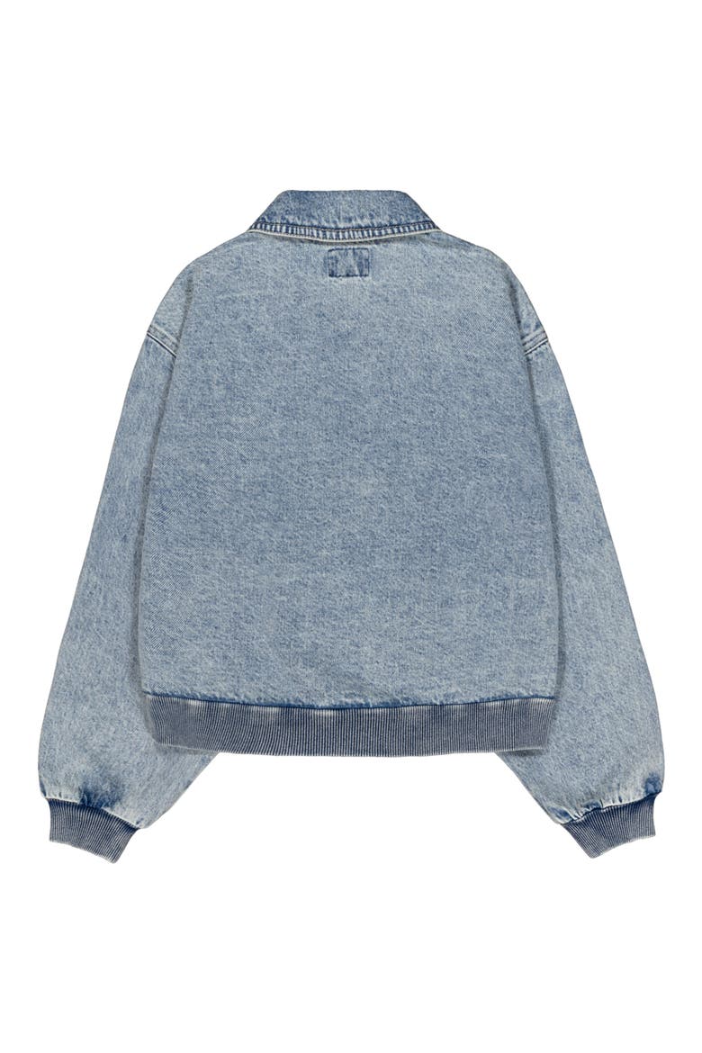 Denim Bomber Jacket, Alternate, color, LIGHT WASH