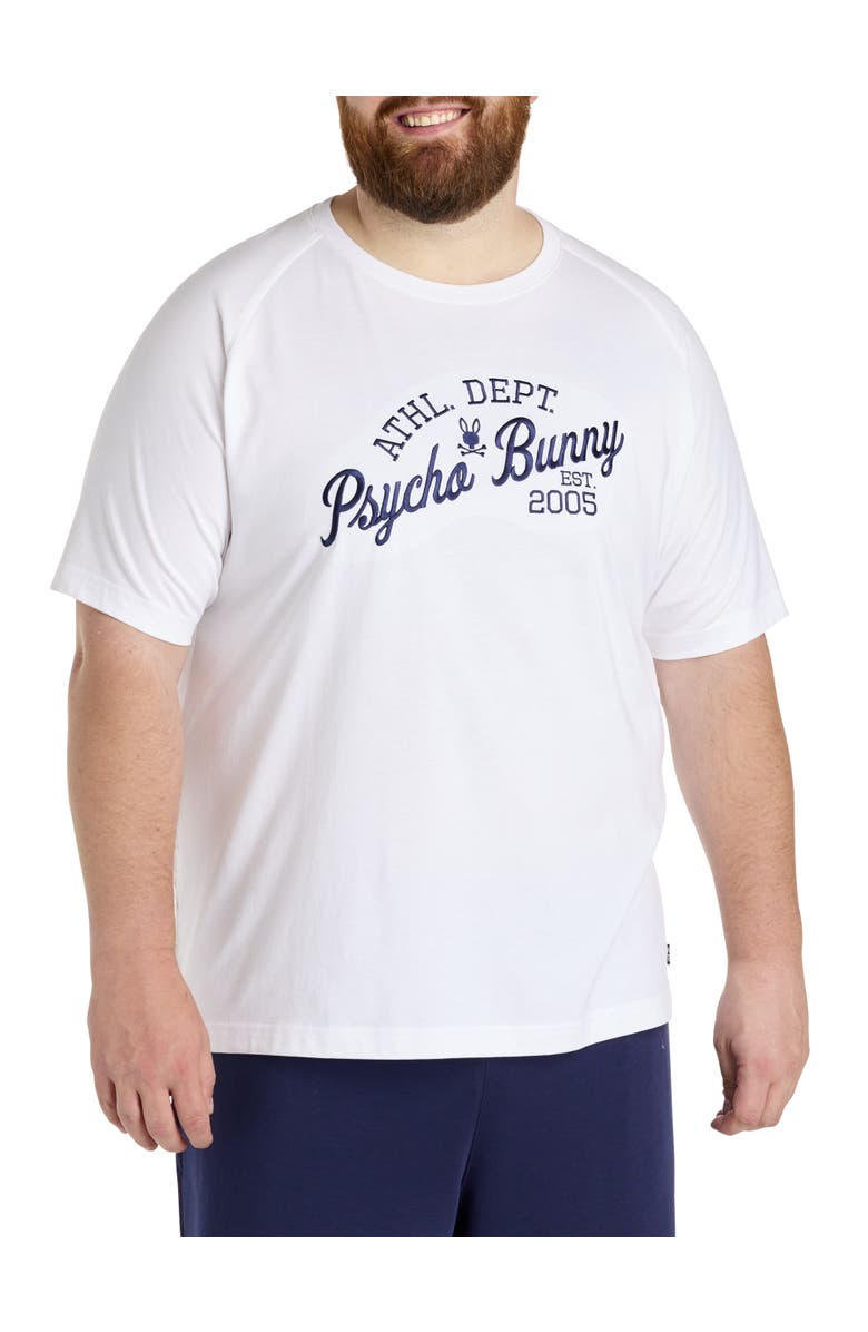 Psycho Bunny Big & Tall Fenton Graphic Tee, Main, color, White