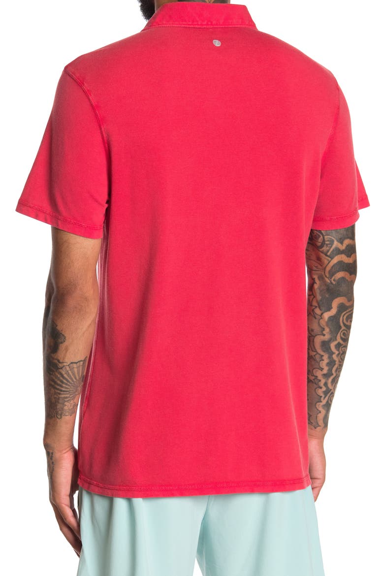 In Game Washed Polo, Alternate, color, RED HIBISCUS