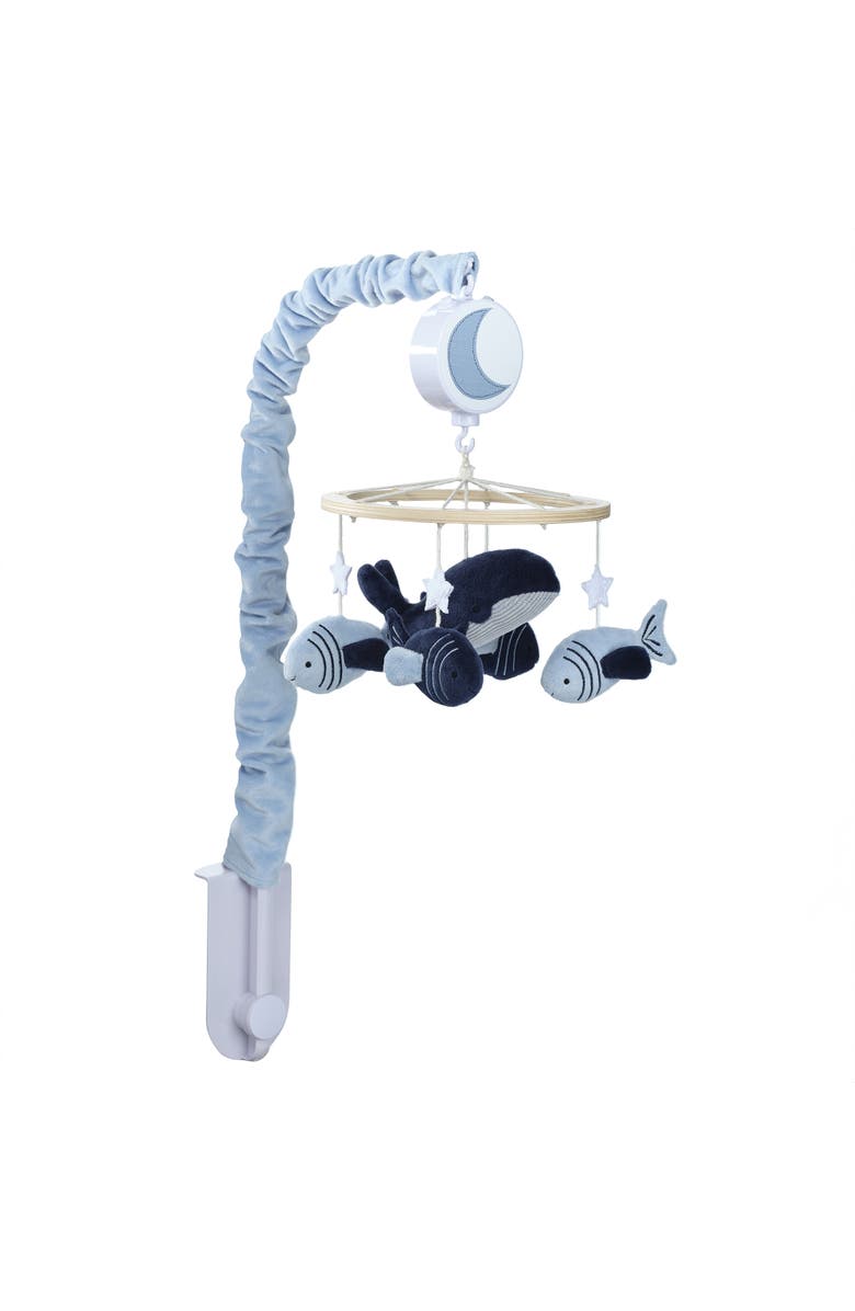 Lambs & Ivy Bubbles & Squirt Whale/Fish Musical Baby Crib Mobile Soother Toy, Alternate, color, Blue