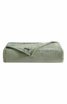 Nautica Solid Fleece Throw Blanket
