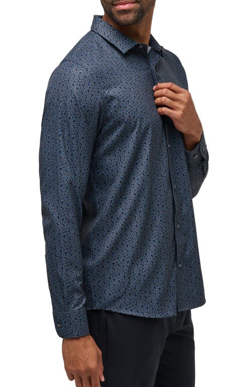 Travismathew Country Mile Floral Button-up Shirt In Blue