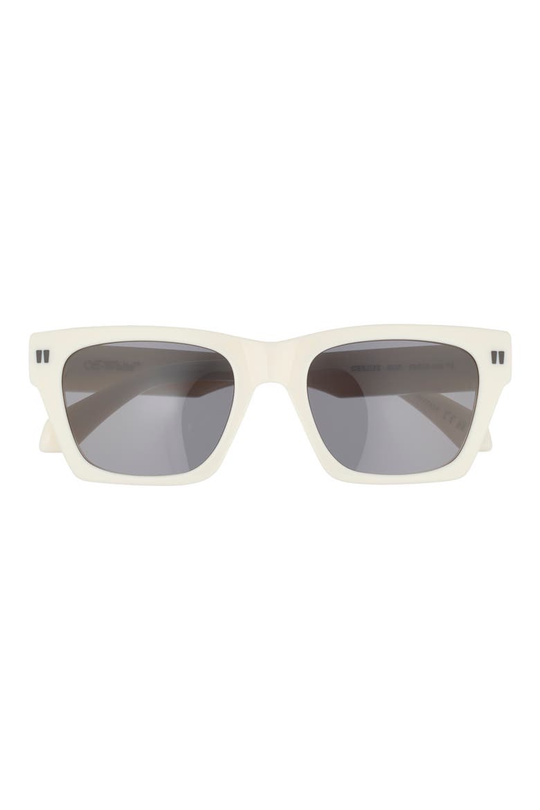 53mm Valdez Square Sunglasses, Main, color, OFF WHITE/ DARK GREY