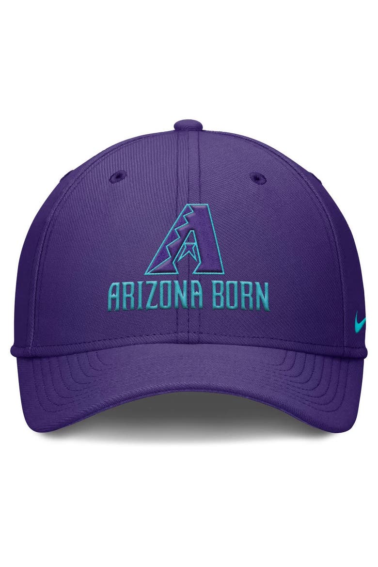 Men's Nike  Purple Arizona Diamondbacks 2025 City Connect Rise Swoosh Performance Flex Hat, Alternate, color, Purple
