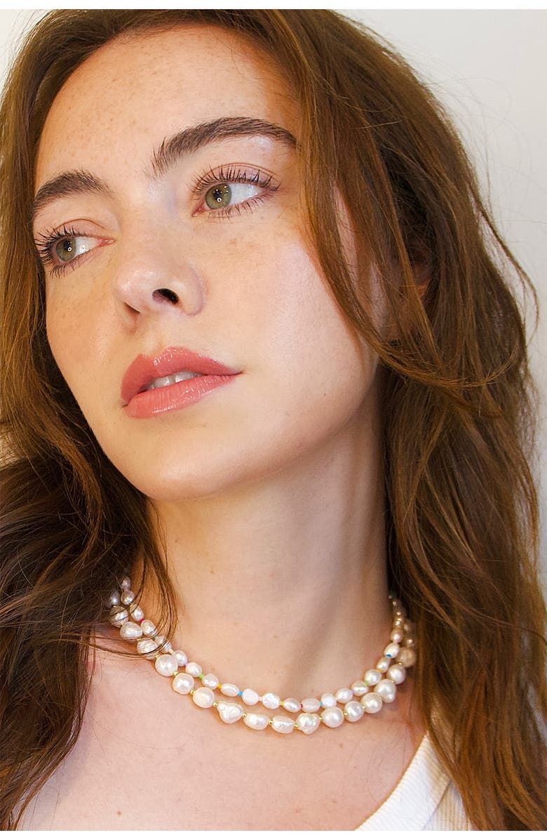 Petit Moments Ren Freshwater Pearl Necklace, Alternate, color, Multi