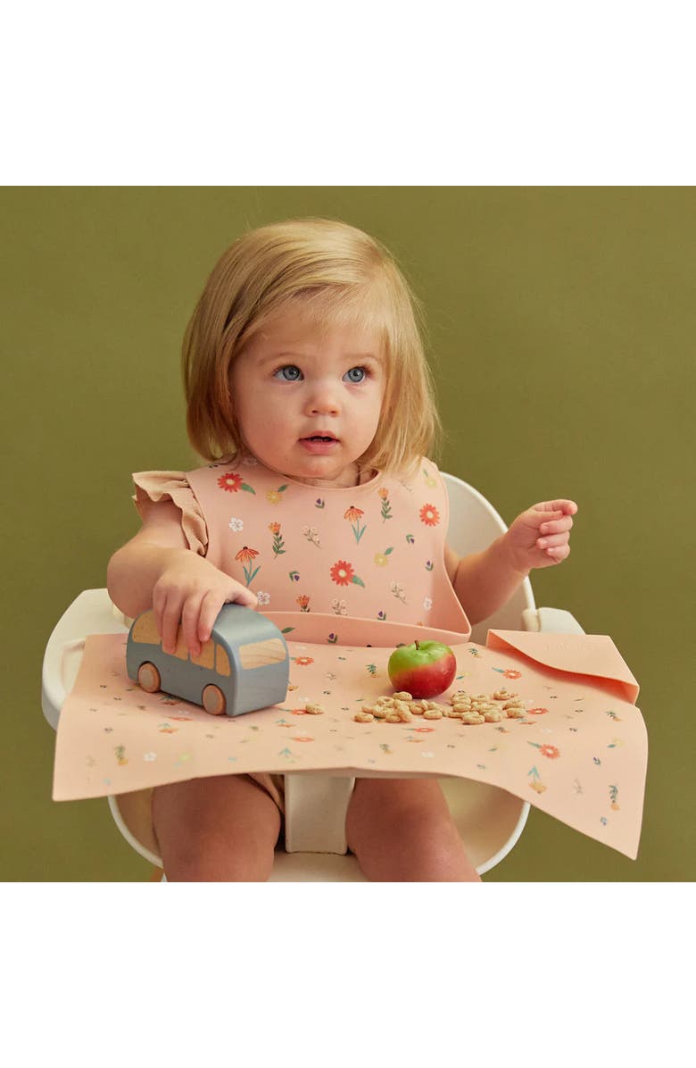 Austin Baby Co Silicone Mealtime Bundle and Lunch Bag, Alternate, color, Wildflower Ripe Peach