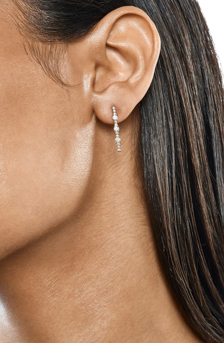 LANA Diamond Linear Drop Earrings, Alternate, color, White