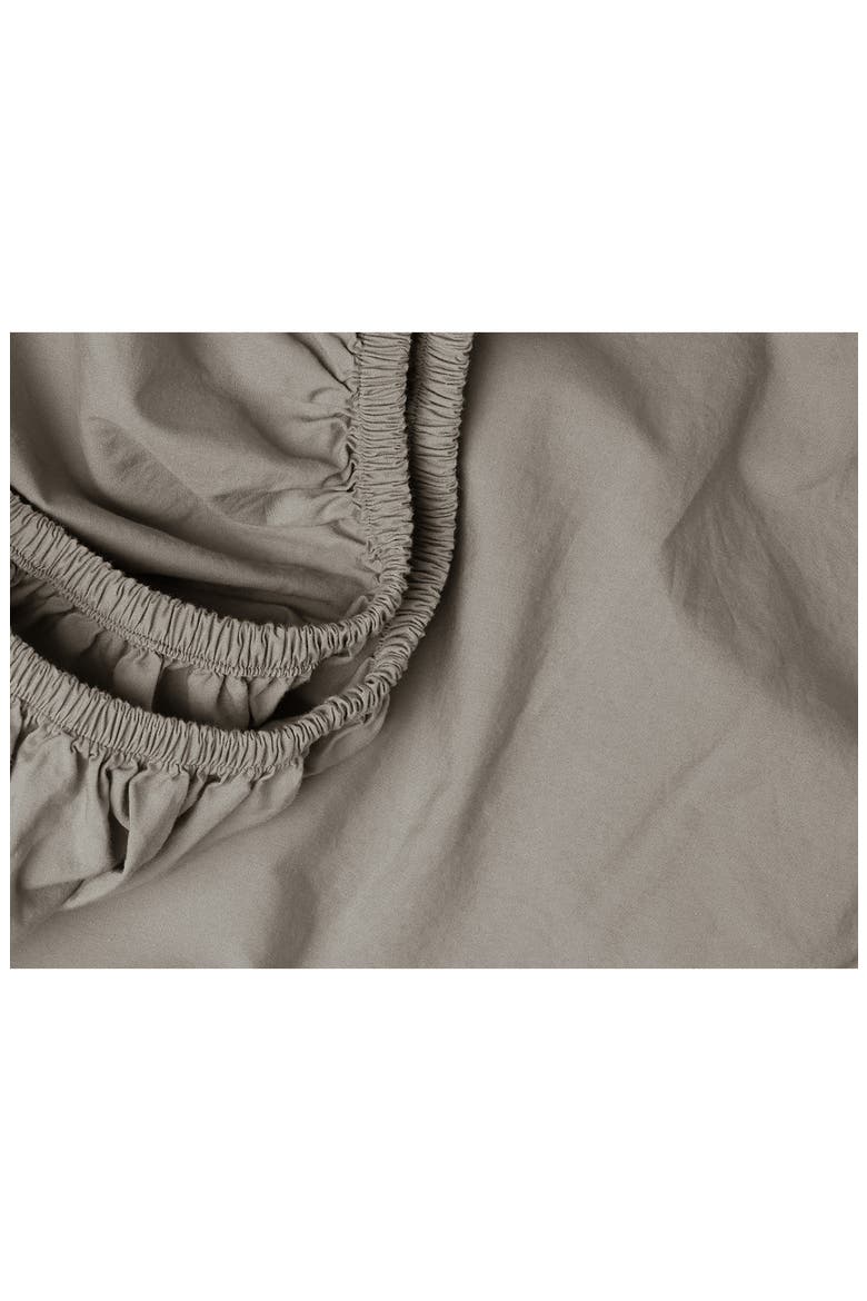 Percale Fitted Sheet, Alternate, color, PUTTY