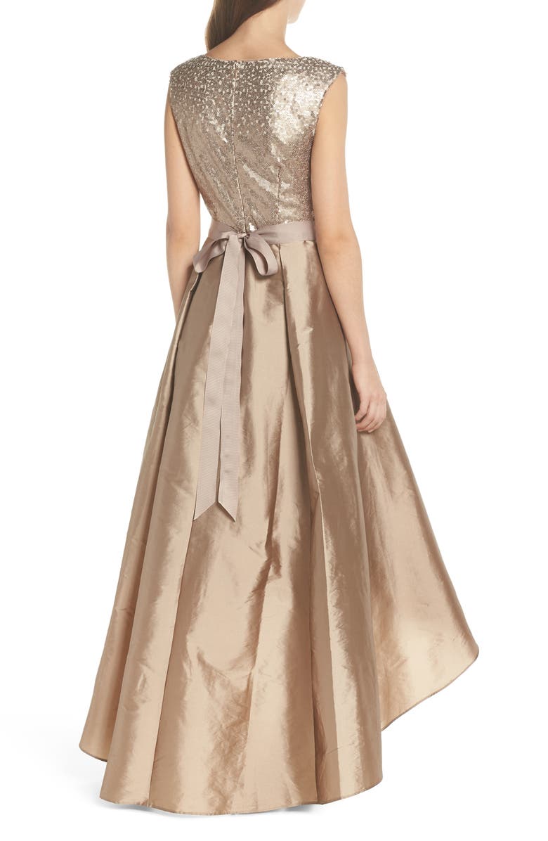 Adrianna Papell Ombré Sequin Ballgown, Alternate, color, 