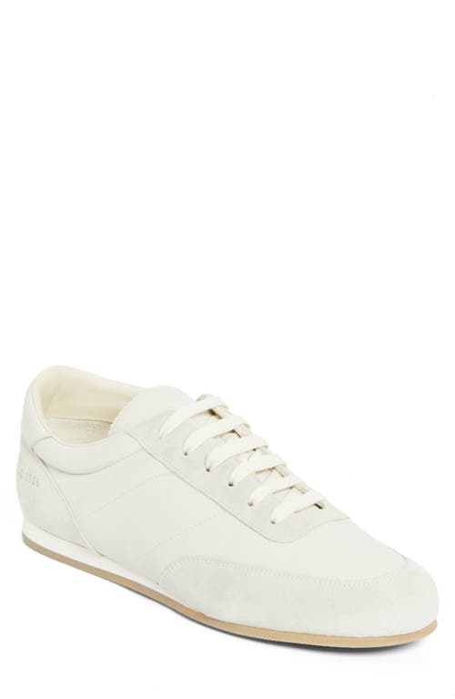 Common Projects Minimal Runner Suede-trimmed Leather Sneakers In White