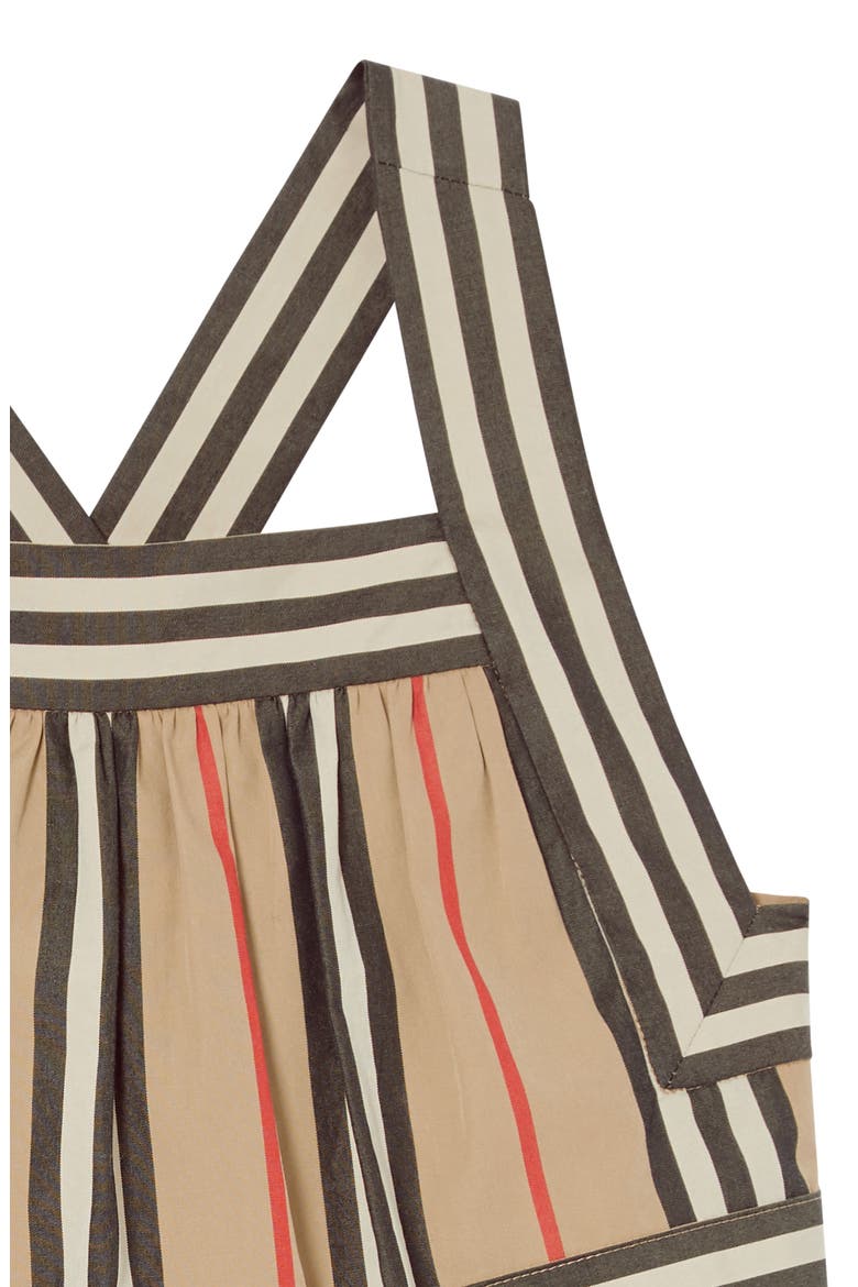 Florence Icon Stripe Poplin Romper, Alternate, color, ARCHIVE BEIGE
