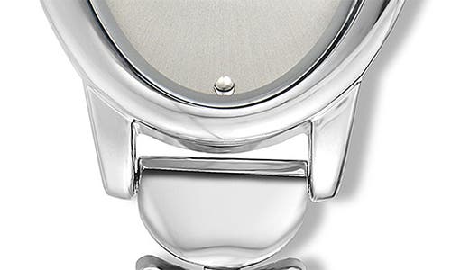 Ettika Oval Modern Bracelet Watch, 24mm X 31mm In Silver