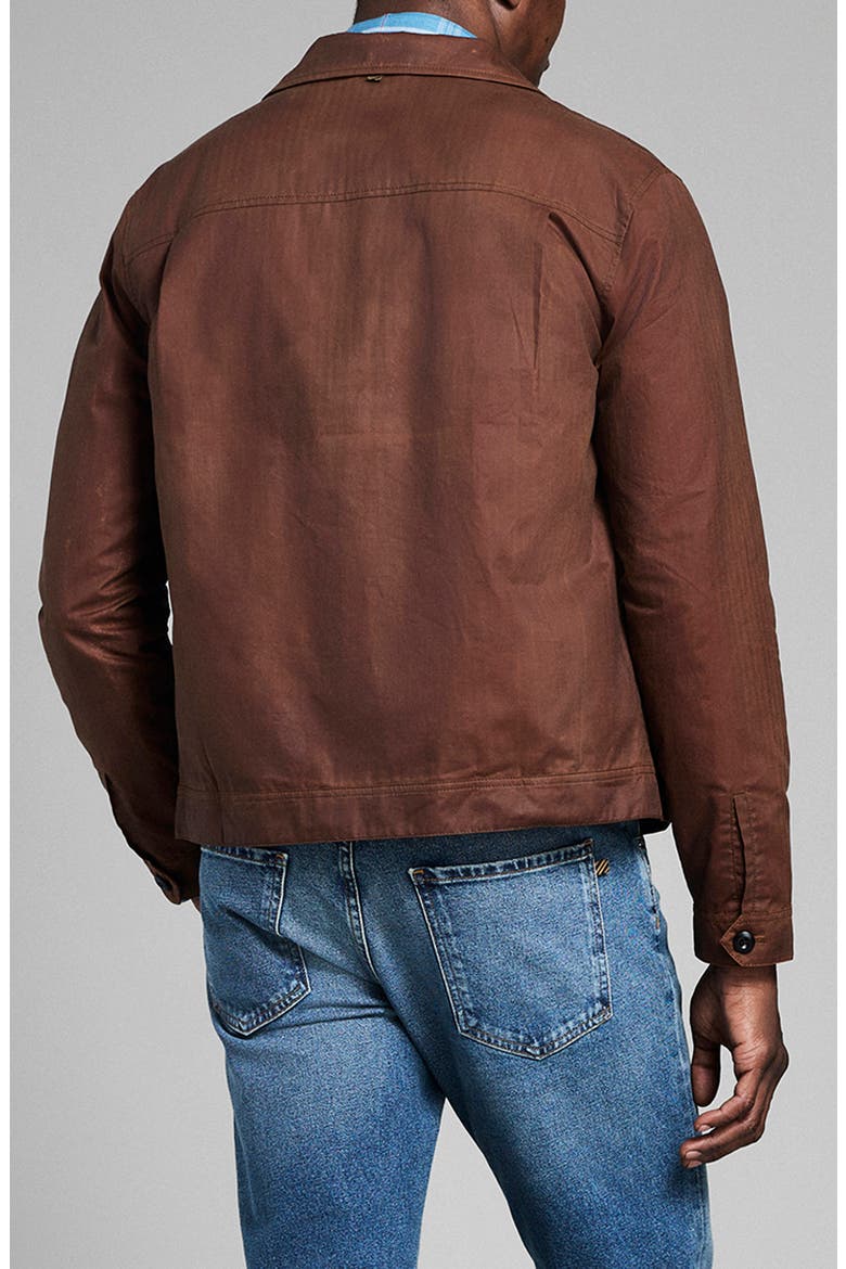 Waxed Herringbone Members Jacket, Alternate, color, BURNT UMBER