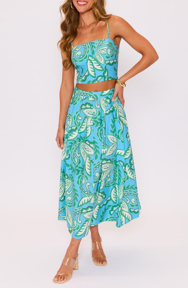 VICI Collection Florence Abstract Paisley Skirt, Alternate, color, 
