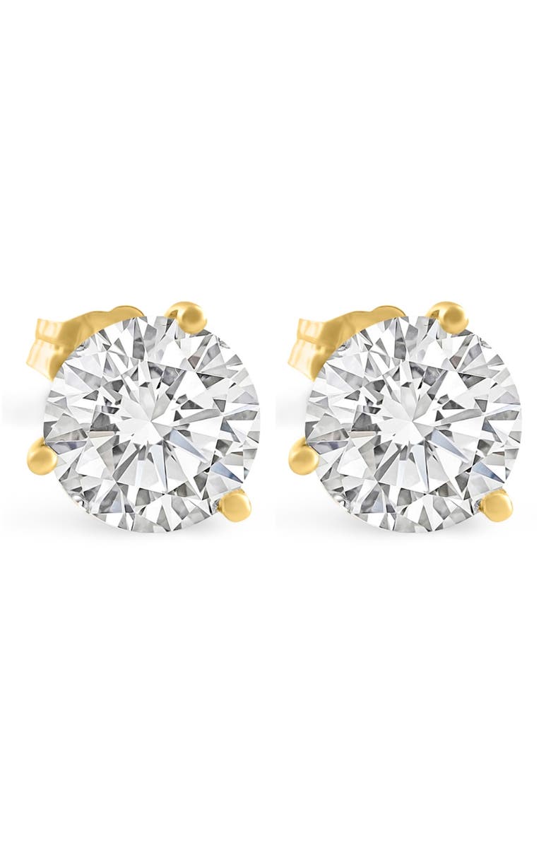 Bliss Diamond Certified 4 Ct TW Round Lab Grown Martini Diamond Studs 14k Gold, Main, color, 14K Yellow Gold