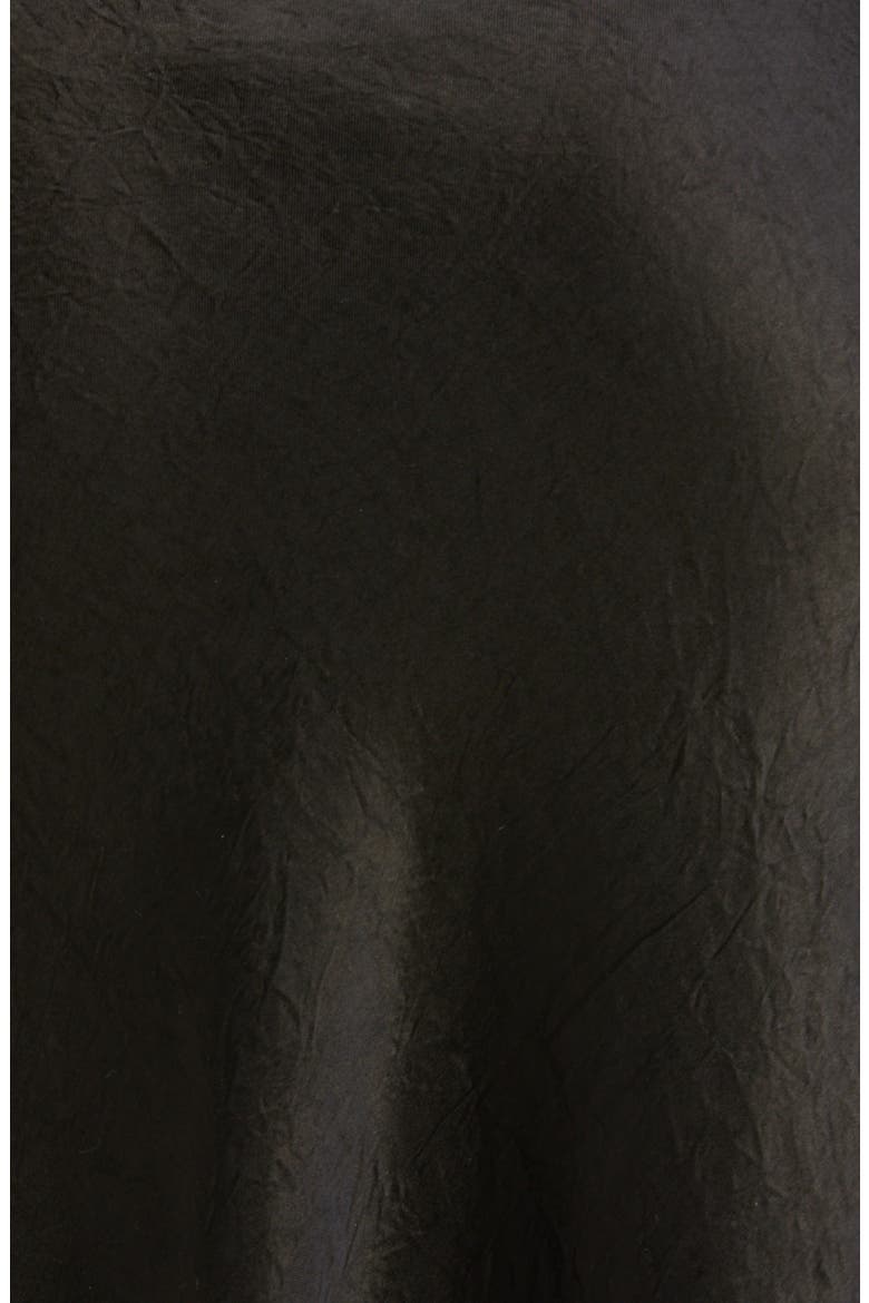 Iala Topstitch Satin Wrap Skirt, Alternate, color, BLACK