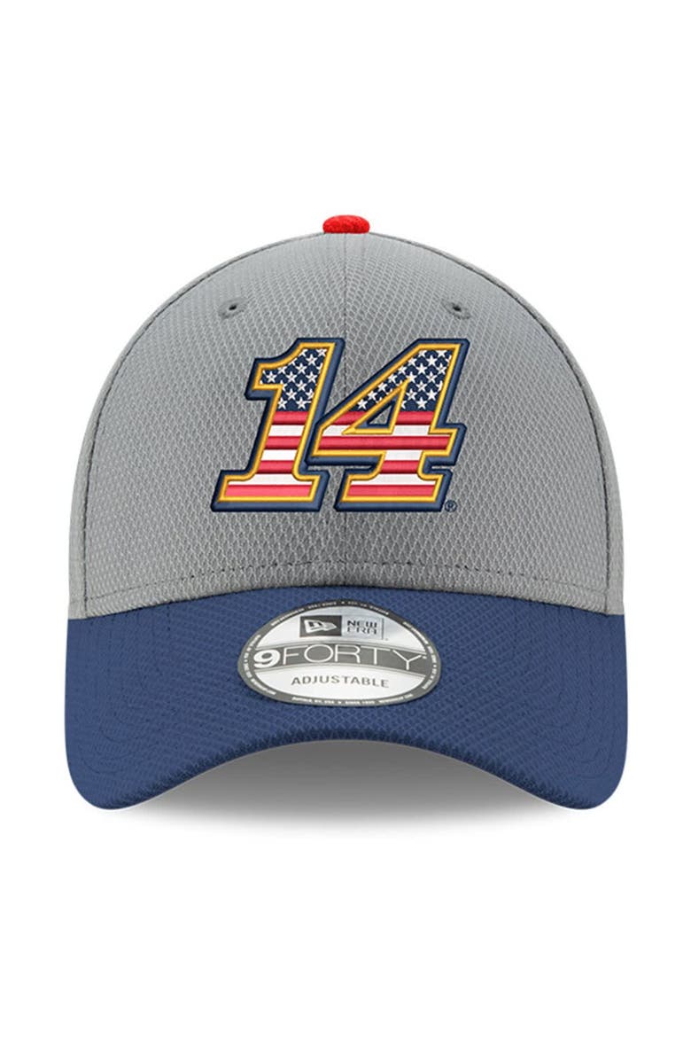 Men's New Era  Gray/Navy Chase Briscoe Salute 9FORTY Adjustable Hat, Alternate, color, Gray