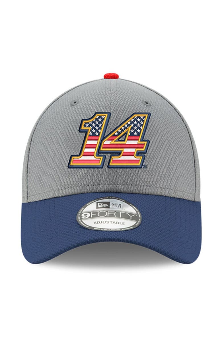 New Era Men's New Era Gray/Navy Chase Briscoe Salute 9FORTY Adjustable Hat, Alternate, color, Gray