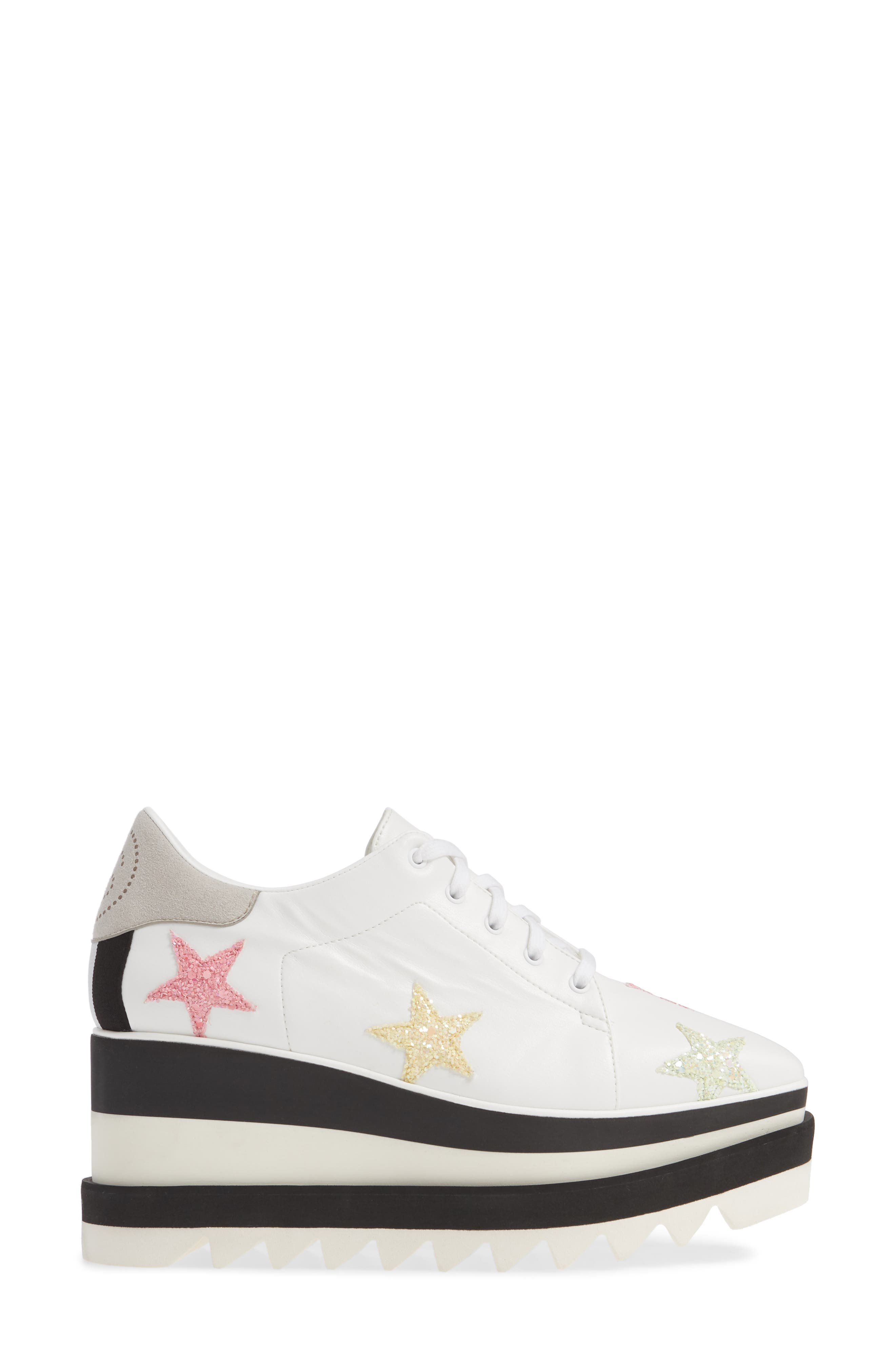 Elyse Platform Sneaker, Alternate, color, WHITE/ MULTI