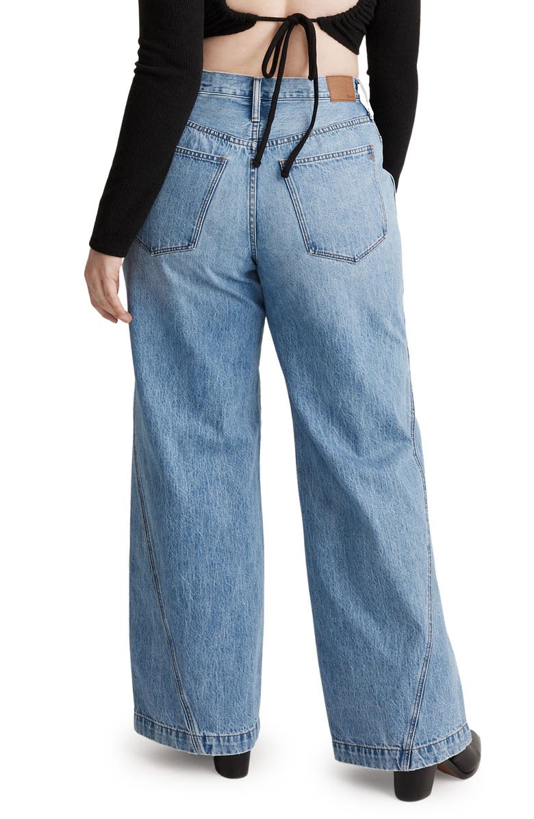 Madewell Superwide Leg Jeans in Parson Wash: Inset Edition, Alternate, color,