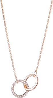 Adornia Cubic Zirconia Interlocking Circle Pendant Necklace