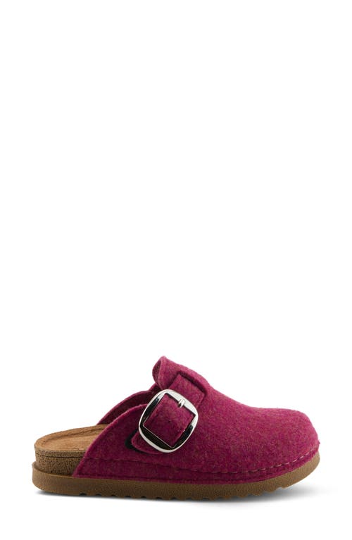 Flexus By Spring Step Giller Boiled Wool Clog In Burgundy
