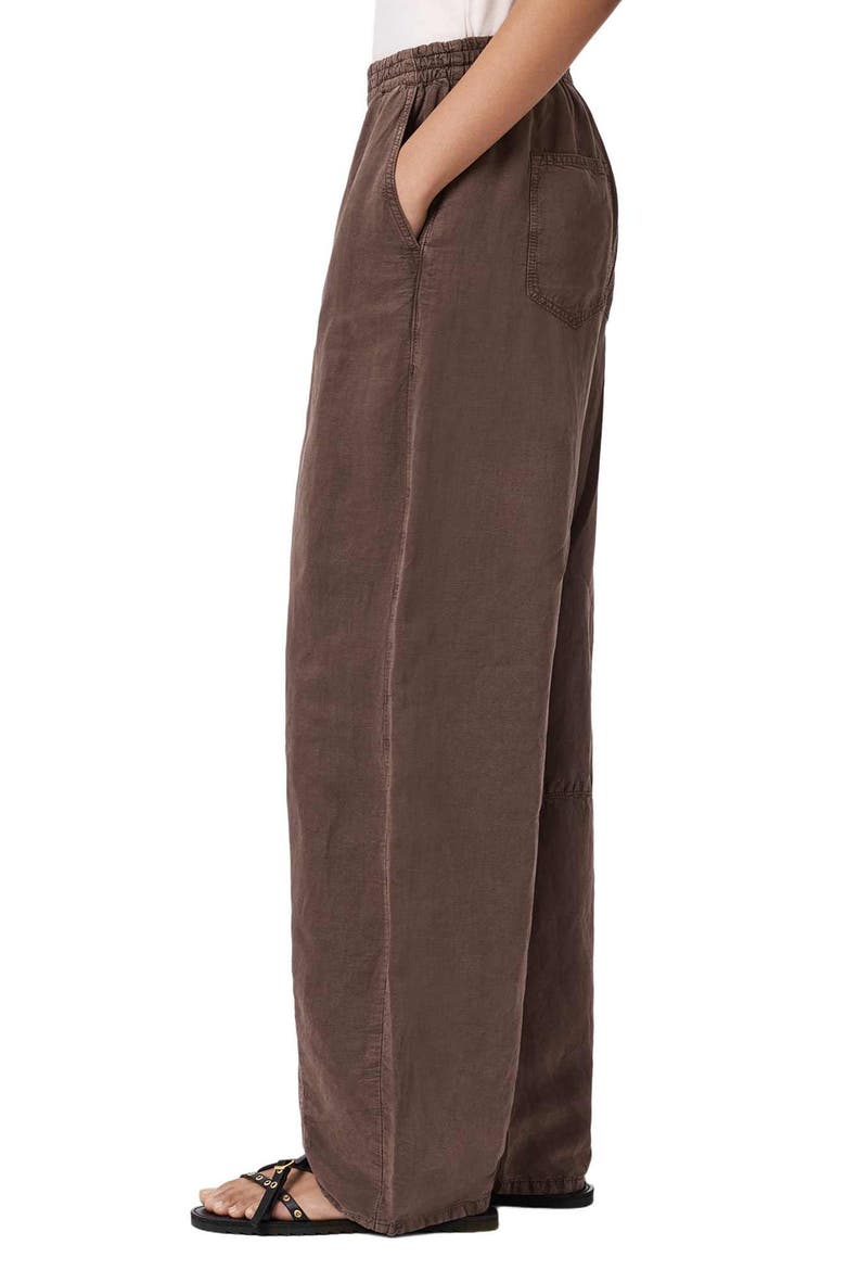 Jett Wide Leg Pull-On Pants, Alternate, color, PLUM BROWN