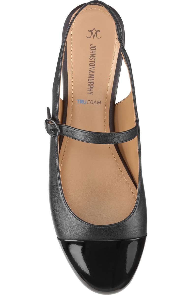 Johnston & Murphy Claire Mary Jane Slingback Flat, Alternate, color, Black Patent Leather