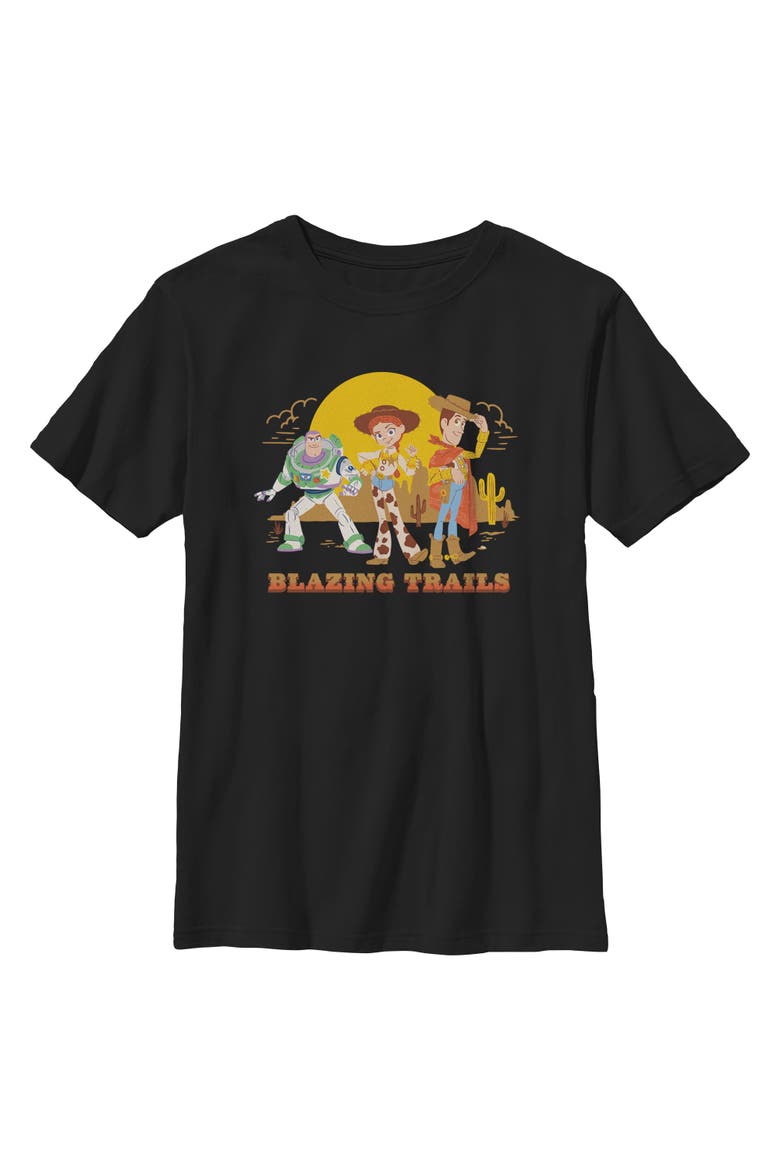 Boy's Toy Story 5 Blazing Trails  Graphic T-Shirt, Main, color, Black