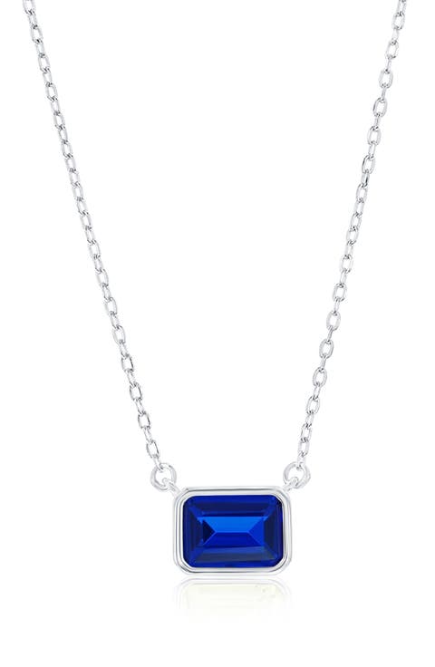 Birthstone Cubic Zirconia Pendant Necklace