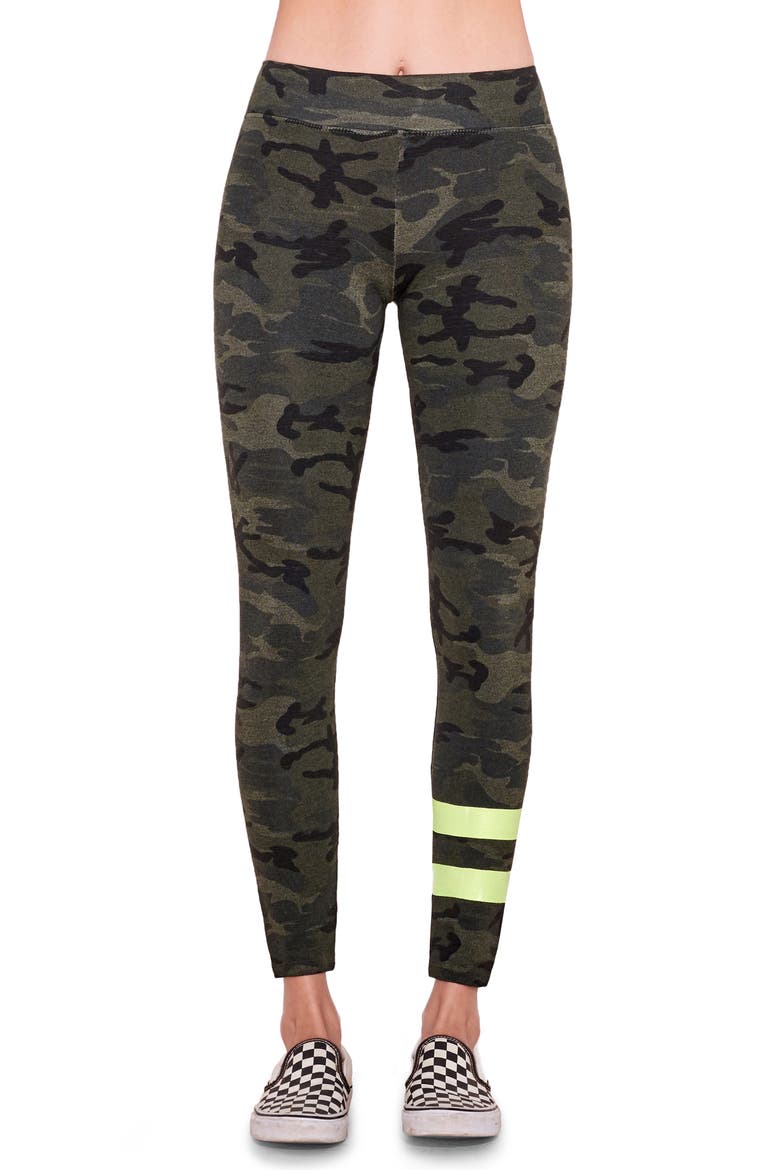 Stripe Camo Yoga Pants, Main, color, OLIVE