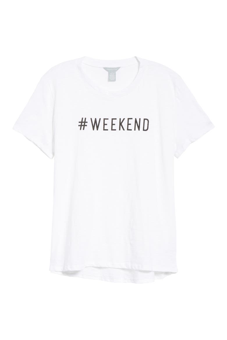 Off Duty Graphic Tee, Alternate, color, WHITE- BLACK WEEKEND