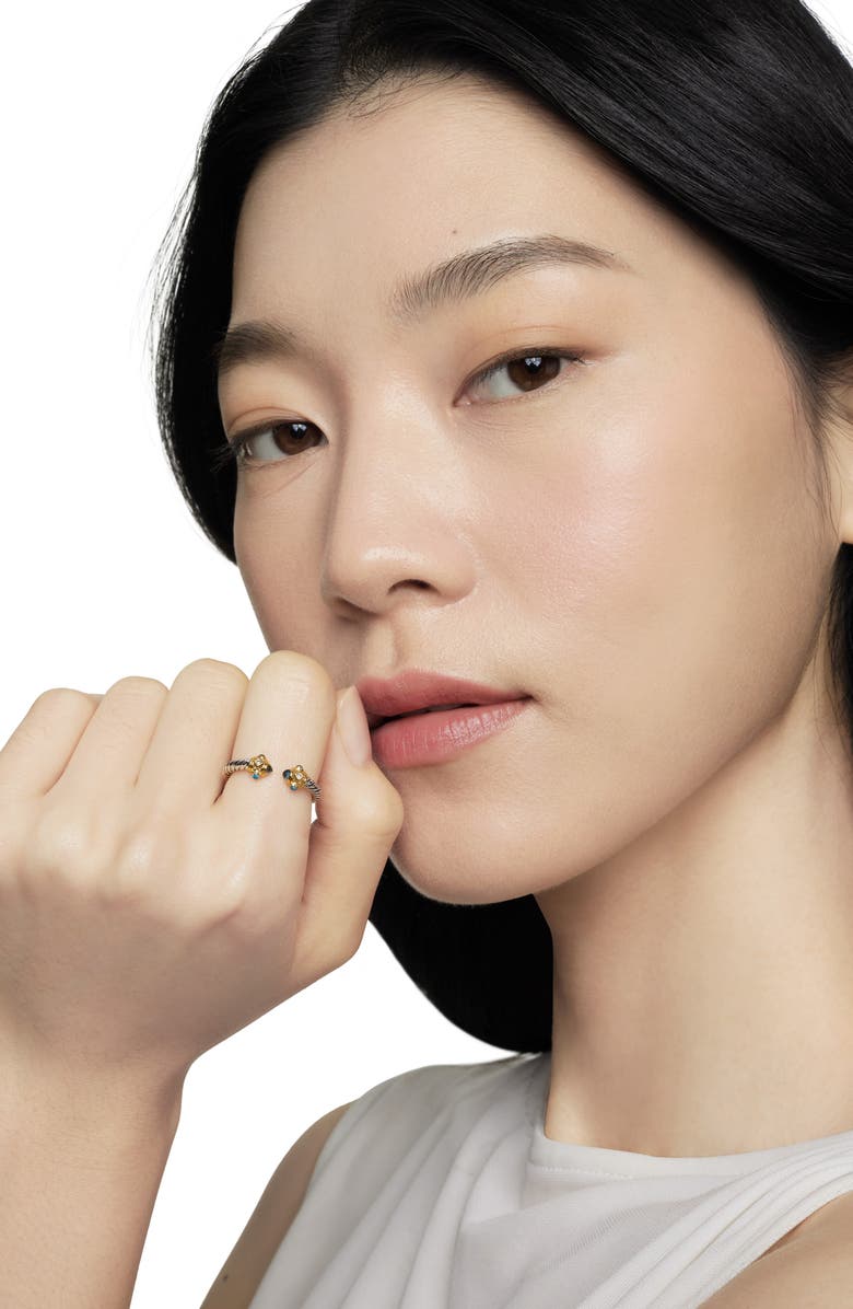 David Yurman Renaissance Ring in Sterling Silver, Alternate, color, Hampton Blue Topaz