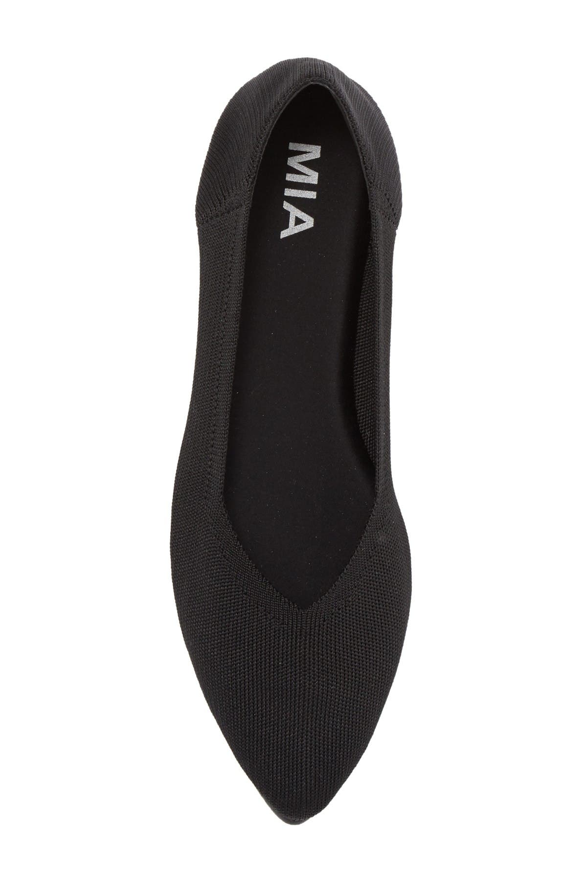 MIA Kerri Pointed Toe Flat, Alternate, color, Black Fly