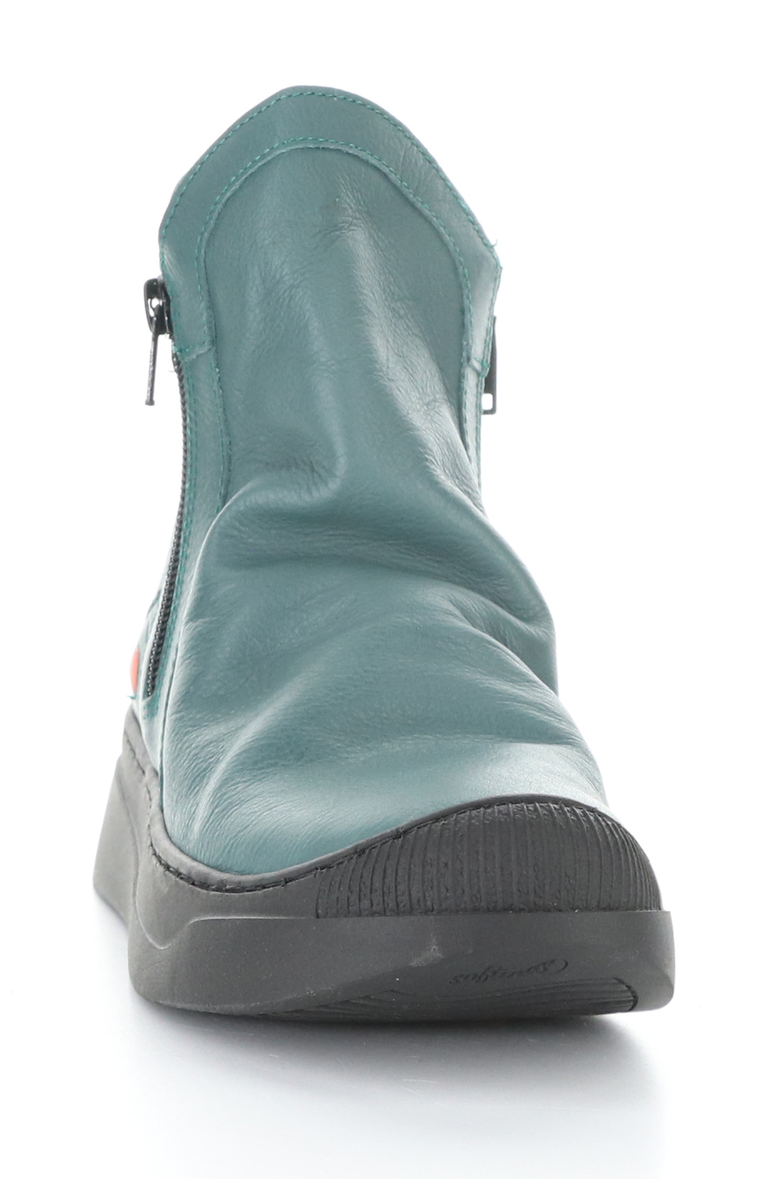 Softinos by Fly London Abil Platform Wedge Bootie, Alternate, color, Teal Smooth Leather