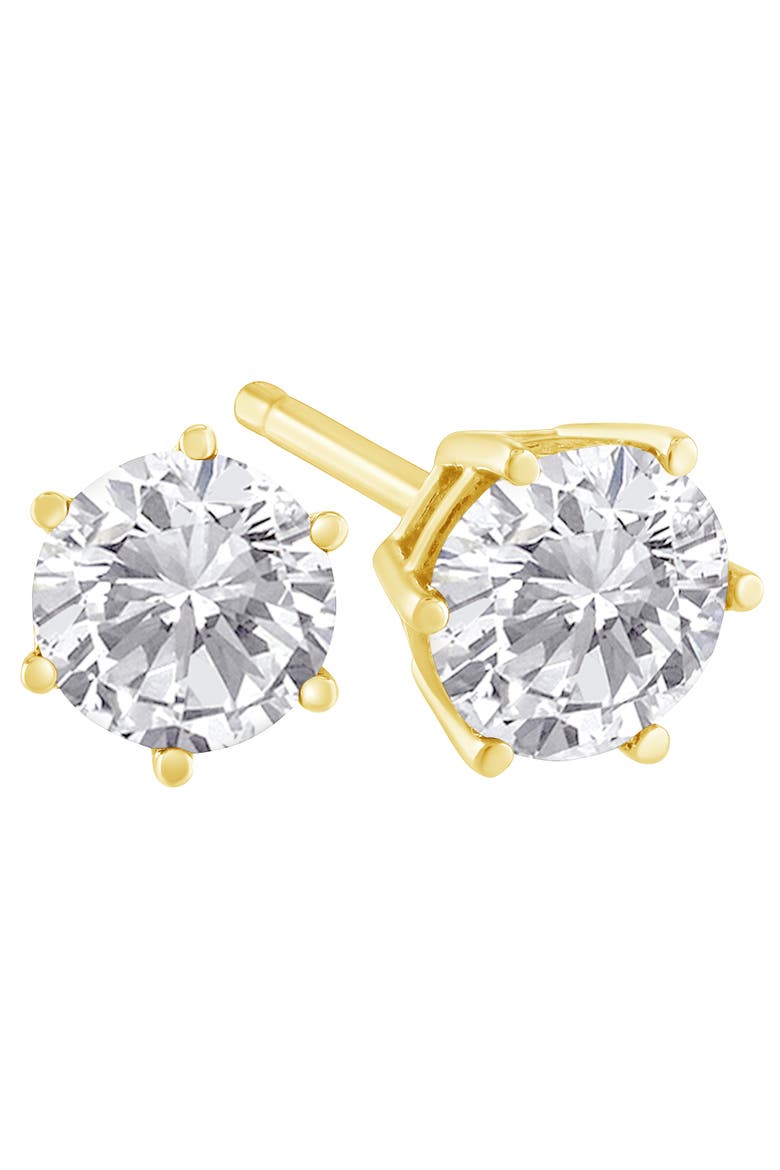 18K Yellow Gold 1-1/2 Ct Near Colorless Diamond Classic 6-Prong Stud Earrings, Alternate, color, Yellow