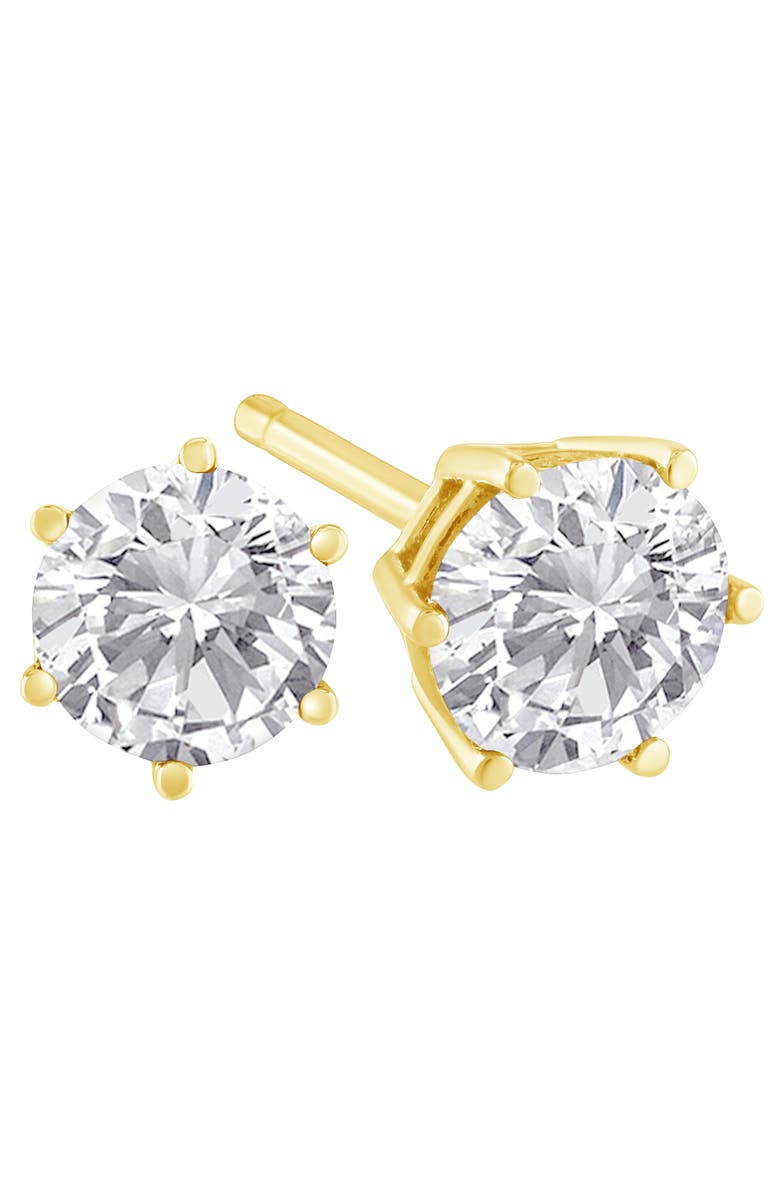 Haus of Brilliance 18K Yellow Gold 1-1/2 Ct Near Colorless Diamond Classic 6-Prong Stud Earrings, Alternate, color, Yellow