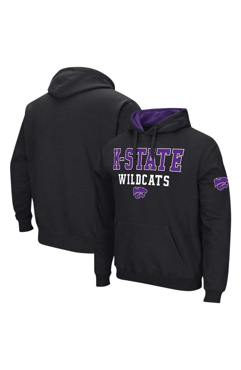 COLOSSEUM Men's Colosseum Black Kansas State Wildcats Sunrise Pullover Hoodie, Main, color, Black