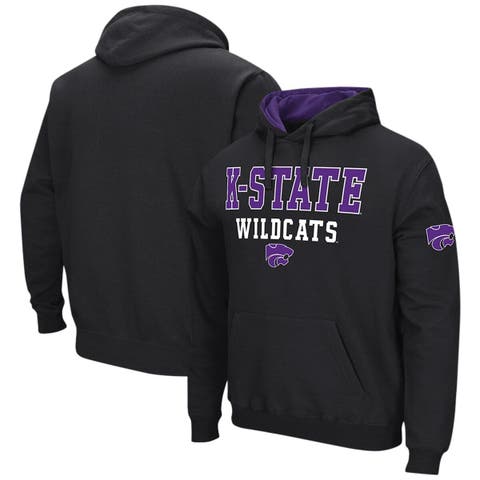 Men's Colosseum Black Kansas State Wildcats Sunrise Pullover Hoodie