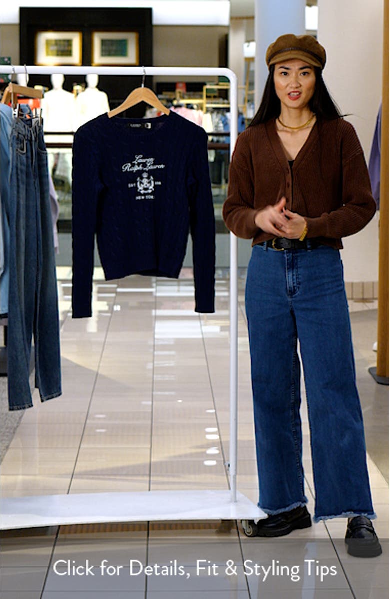 Cable Knit Embroidered Sweater, sales video thumbnail