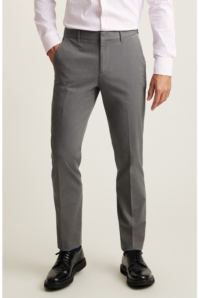 Jetsetter Flat Front Stretch Wool Dress Pants, Main, color, GREY