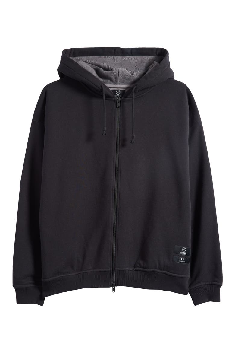 F1 Graphic Front Zip Hoodie, Alternate, color, BLACK