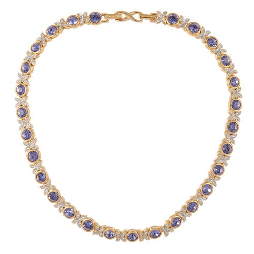 Susan Caplan 1980s Vintage D'orlan Faux Amethyst Swarovski Crystal Set In Purple