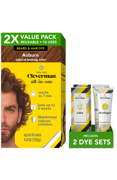 2X Pack Reusable Beard & Hair Dye Kit
