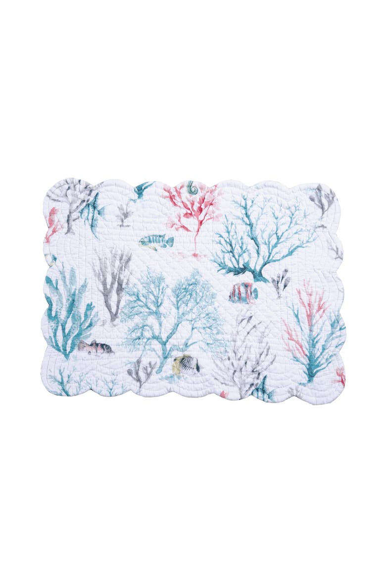 St.Vincent Placemats, Set of 6, Alternate, color, Green