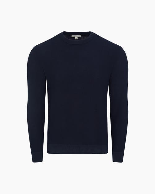 Onia Pique Crewneck Sweater Midnight In Blue