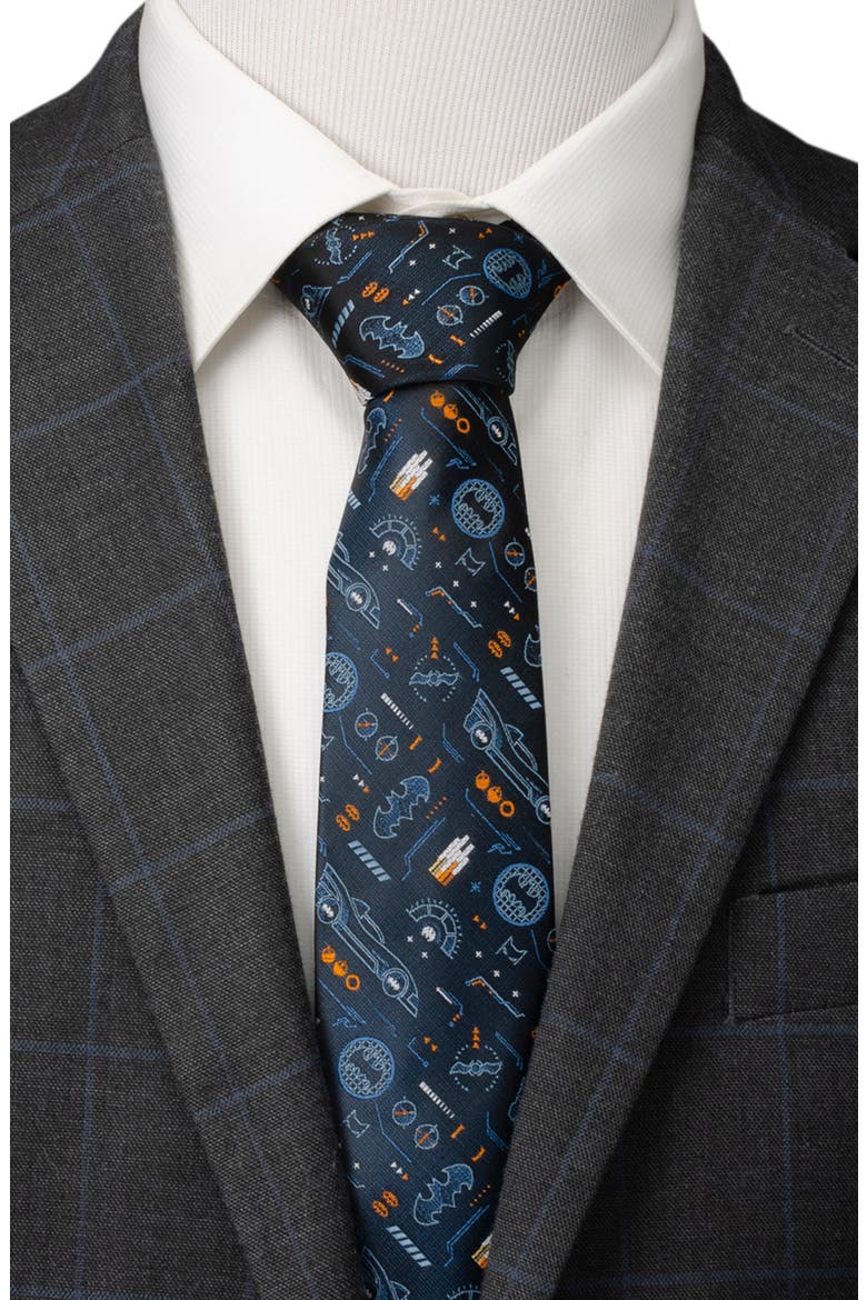 Batman Batmobile Silk Blend Tie, Alternate, color, NAVY/ BLACK