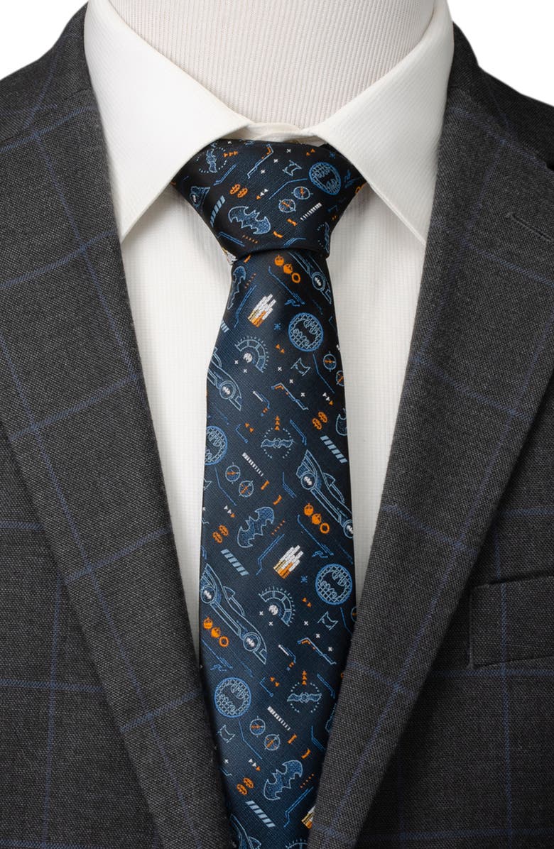 Cufflinks, Inc. Batman Batmobile Silk Blend Tie, Alternate, color, Navy/ Black
