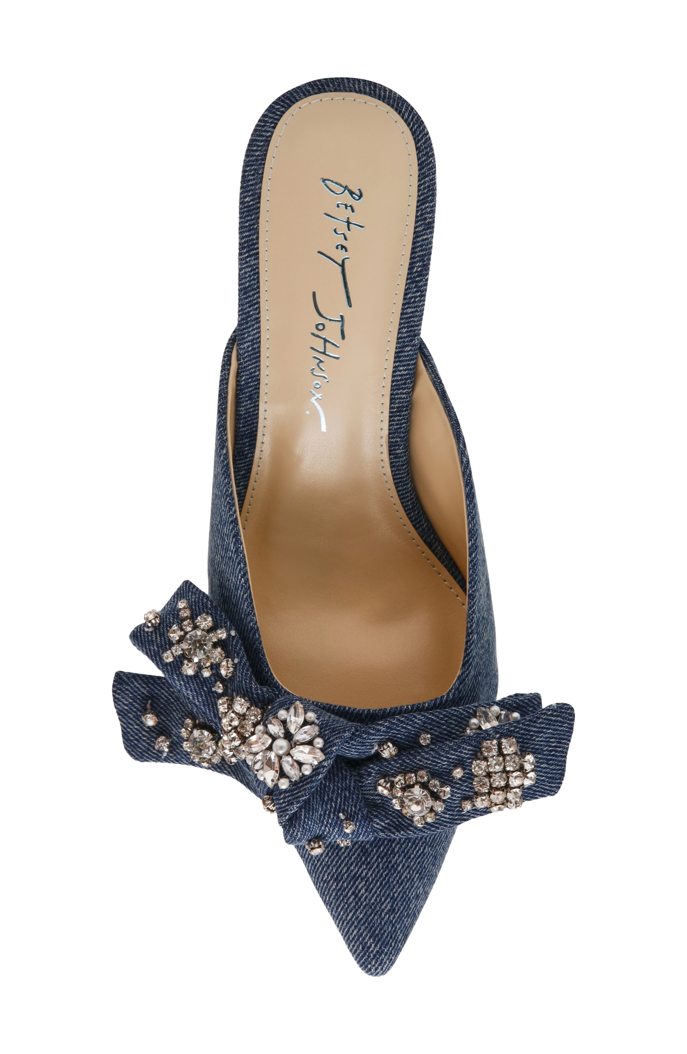 Kena Pointed Toe Mule, Alternate, color, DENIM